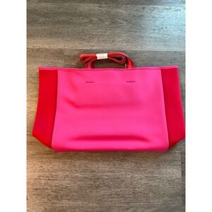SUMMERSALT Tote Bag Pink Red Neoprene Beach Travel Large Carryall
